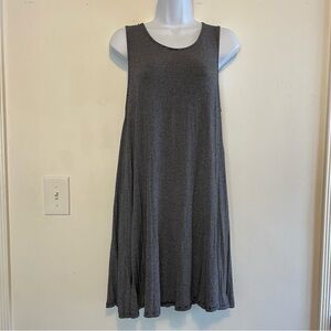 Small American Eagle Black & White Striped Tank T-Shirt Dress